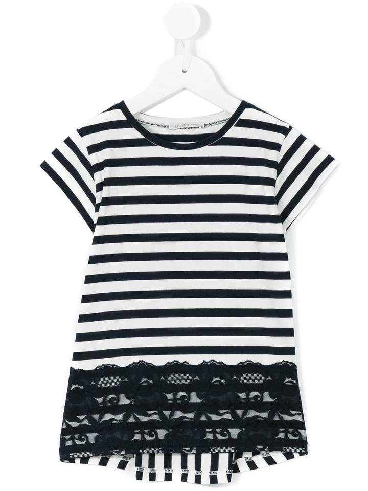 Liu Jo Kids - Striped Top - Kids - Cotton/spandex/elastane - 5 Yrs, White