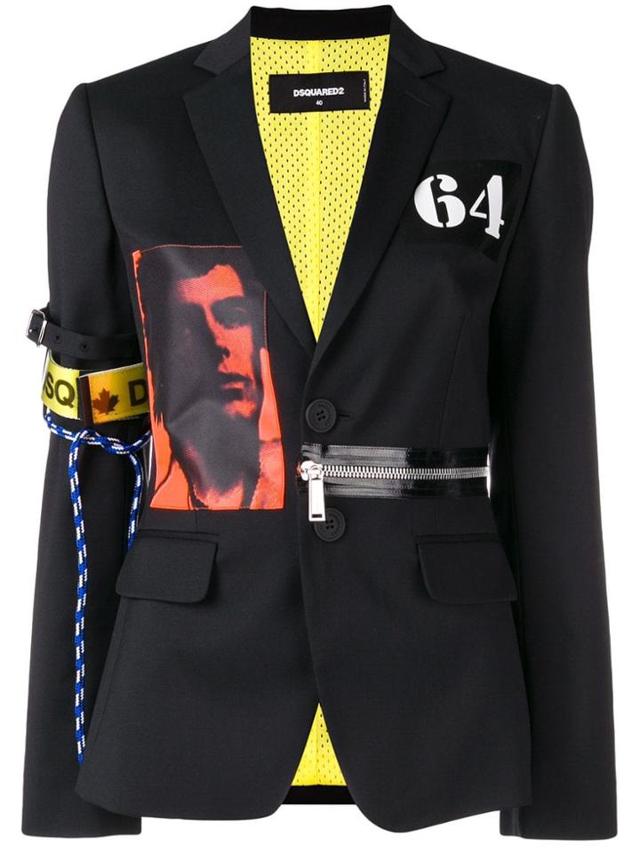 Dsquared2 Acid Glam Punk Blazer - Black