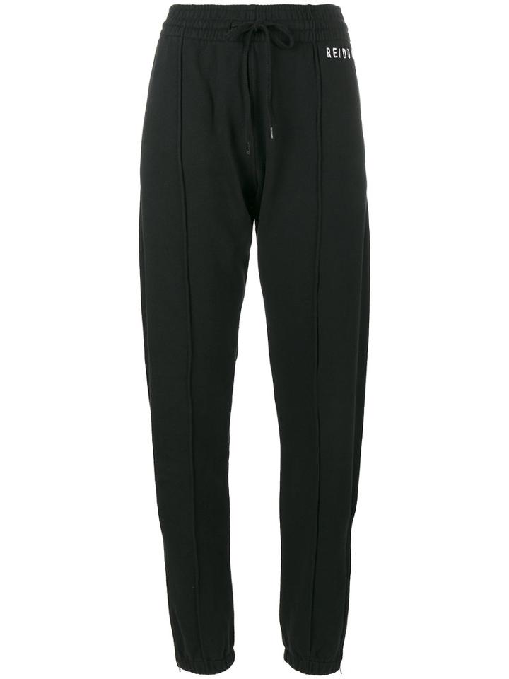 Re/done - Black Logo Embroidered Trackpants - Women - Cotton - L, Cotton