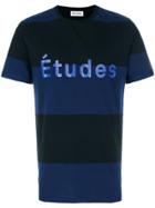 Études Logo Print Striped T-shirt - Black