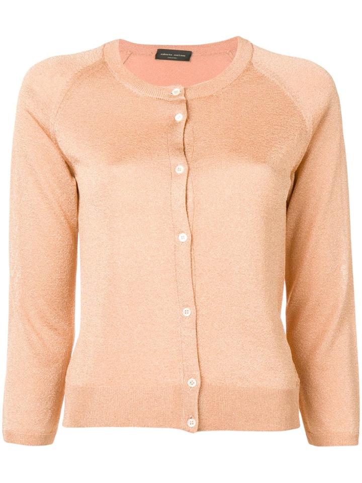 Roberto Collina Lurex Knit Cardigan - Orange