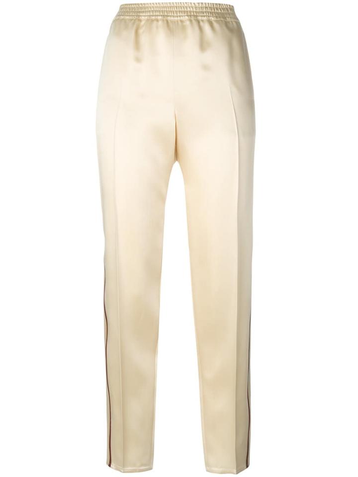 Gucci Web-trimmed Trousers - Neutrals