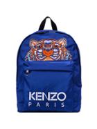 Kenzo Tiger Logo Nylon Backpack - Blue