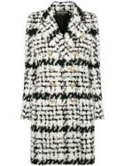 Balmain Tweed Coat - White