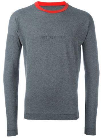 Walter Van Beirendonck Vintage 'kiss The Future' Embossed Top - Grey