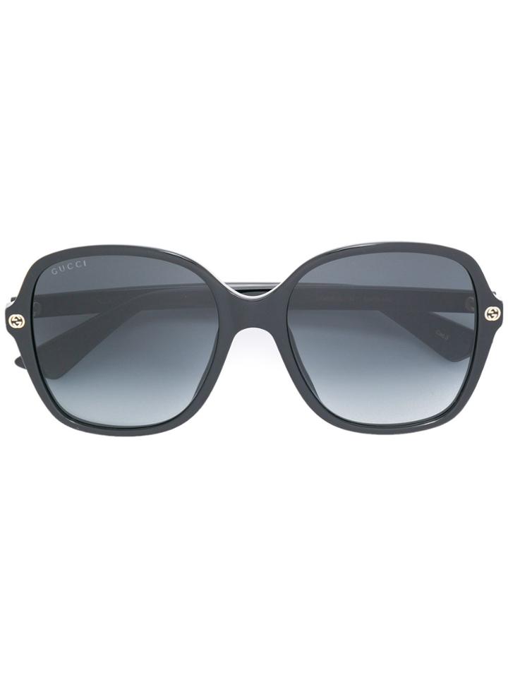 Gucci Eyewear Oversized Square Frame Sunglasses - Black