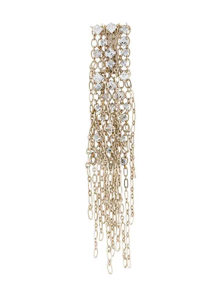 Lanvin Embellished Chain Brooch - Metallic