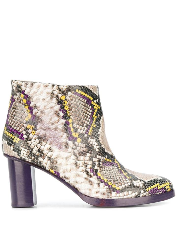 A.f.vandevorst Snakeskin Effect Boots - Grey