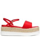 Miu Miu Platform Sandals - Red