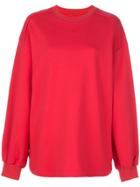 Juun.j Oversized Printed Sweater - Red