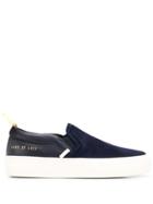 Common Projects Slip On In Leather And Suede - Blue