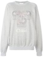 Chloé Toucan Print Sweatshirt, Women's, Size: Large, Nude/neutrals, Cotton/spandex/elastane