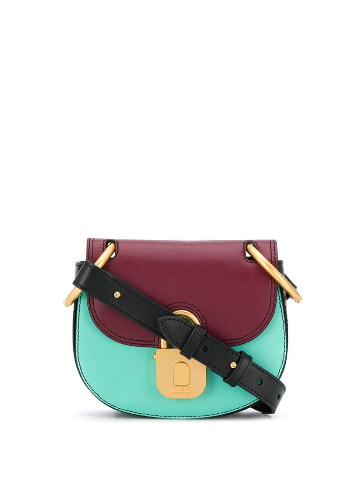 Just Cavalli Padlock Clasp Shoulder Bag - Blue