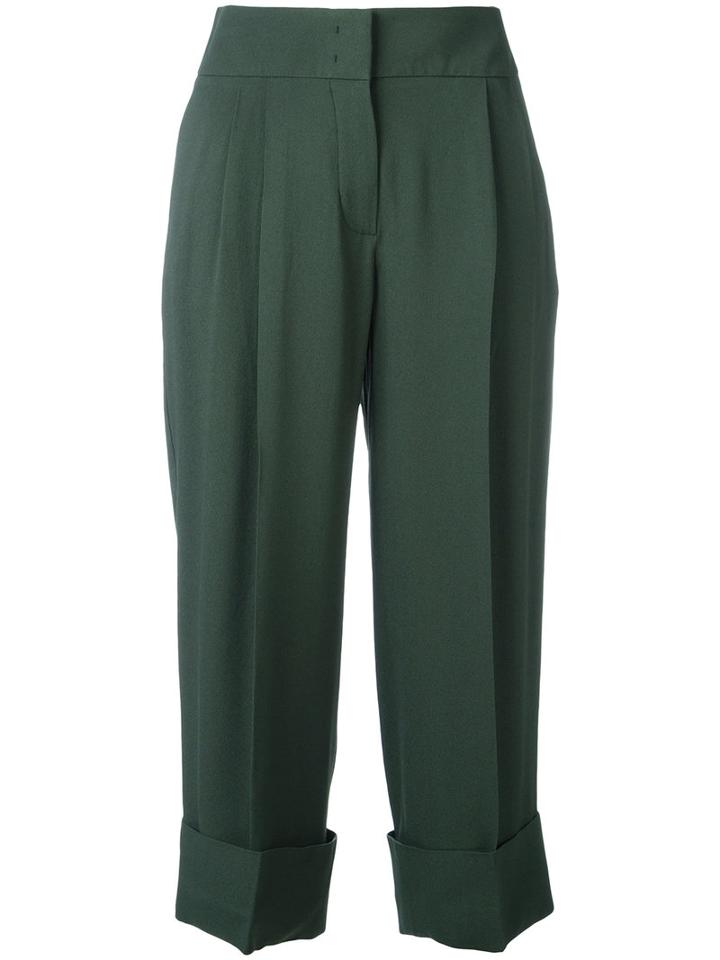 Antonio Marras Cropped Trousers, Women's, Size: 40, Green, Acetate/viscose/cotton