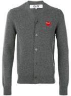 Comme Des Garçons Play Lightweight Cardigan, Men's, Size: Small, Grey, Wool