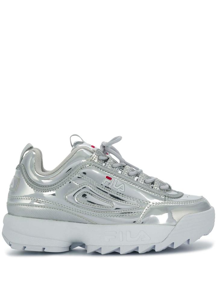 Fila Chunky Heel Sneakers - Silver