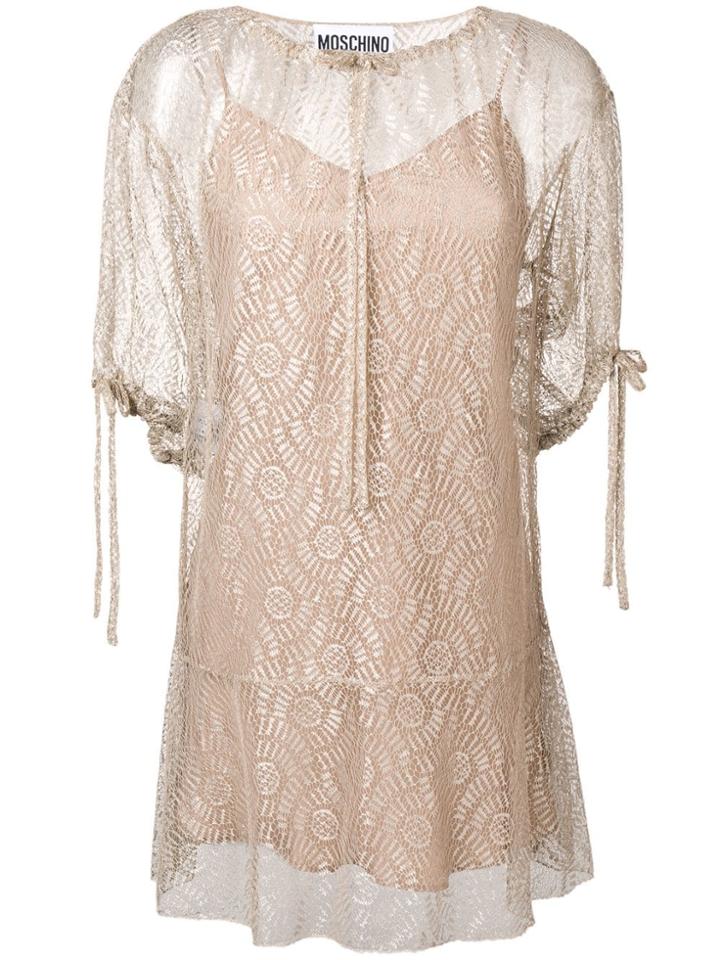 Moschino Drawstring Neck Dress - Neutrals