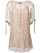 Moschino Drawstring Neck Dress - Neutrals