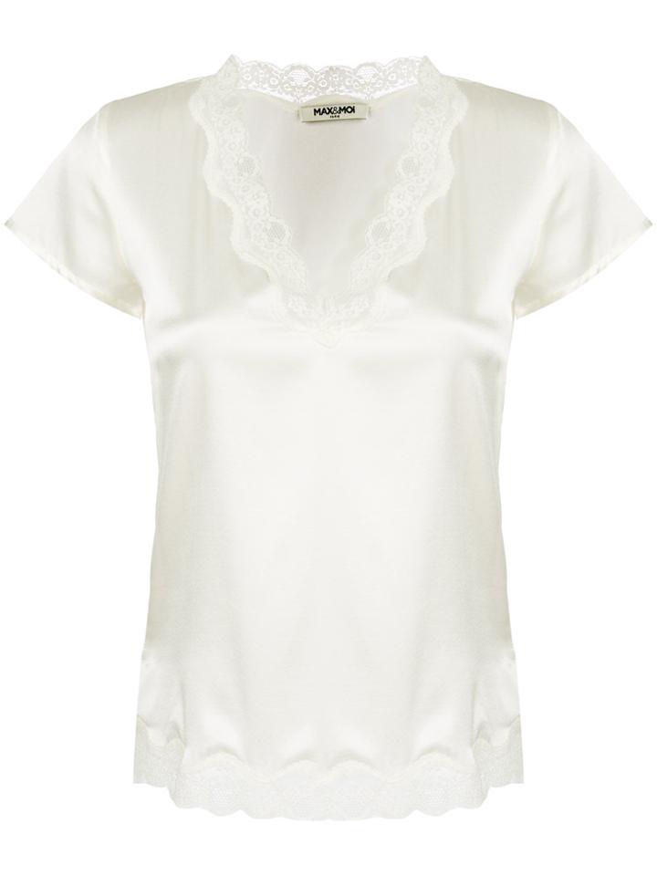 Max & Moi Lace Trim T-shirt - Yellow & Orange
