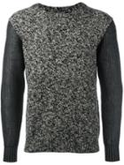 Junya Watanabe Comme Des Garçons Man Crew Neck Jumper, Men's, Size: Large, Black, Wool