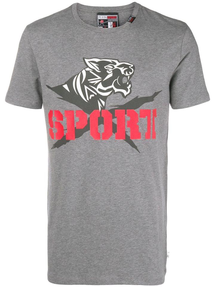 Plein Sport Tiger Logo T-shirt - Grey