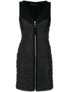 Versace Front Zipped Dress - Black