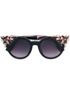 Jimmy Choo - Vivy Sunglasses - Women - Acetate/metal - 51, Black, Acetate/metal