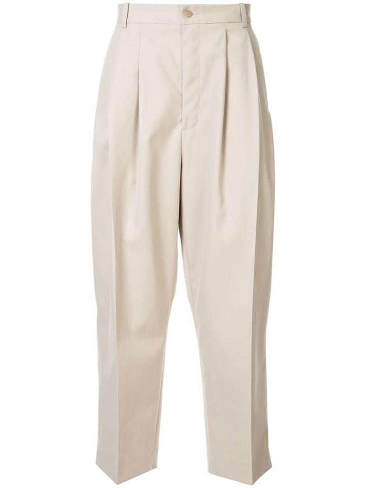 Hed Mayner Pleated Waist Trousers - Neutrals