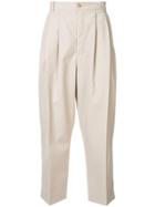 Hed Mayner Pleated Waist Trousers - Neutrals