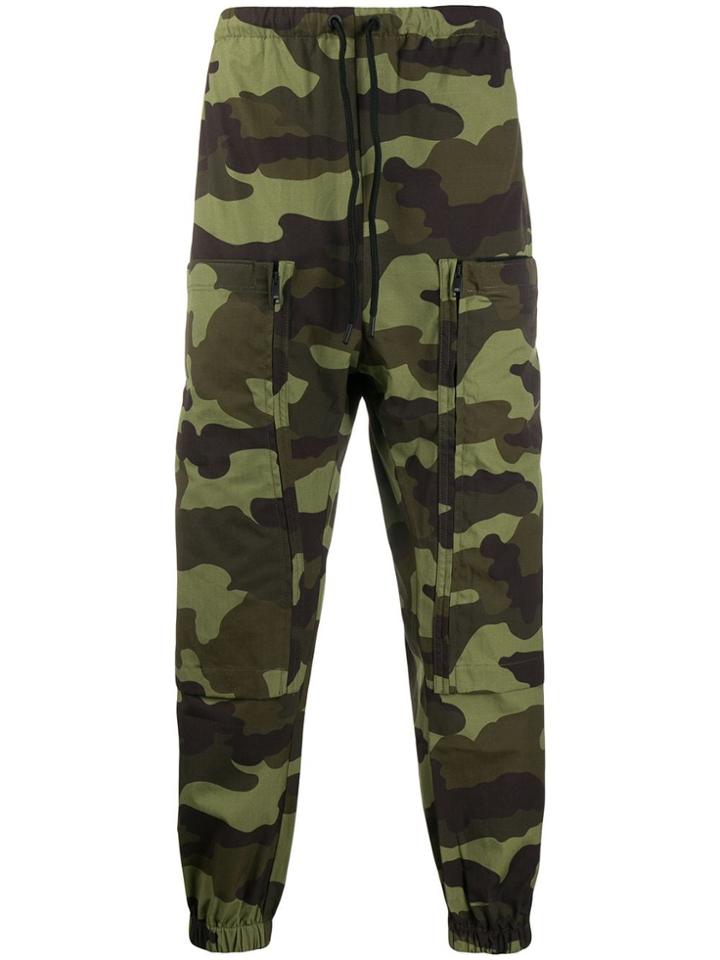 Marcelo Burlon County Of Milan Camouflage Print Track Pants - Green