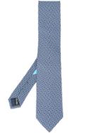 Salvatore Ferragamo Chained Gancini Print Tie - Blue