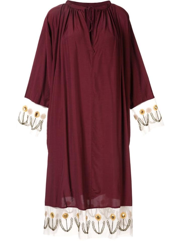 Tu Es Mon Trésor Dandelion Maxi Dress - Red