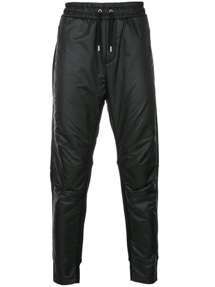 Public School Fitted Track Trousers - Black