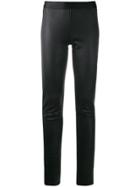 Ann Demeulemeester Fitted Grained Leggings - Black