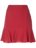 Moschino Vintage Pinstripe Mini Skirt - Red