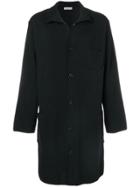 Yohji Yamamoto Back Print Coat - Black
