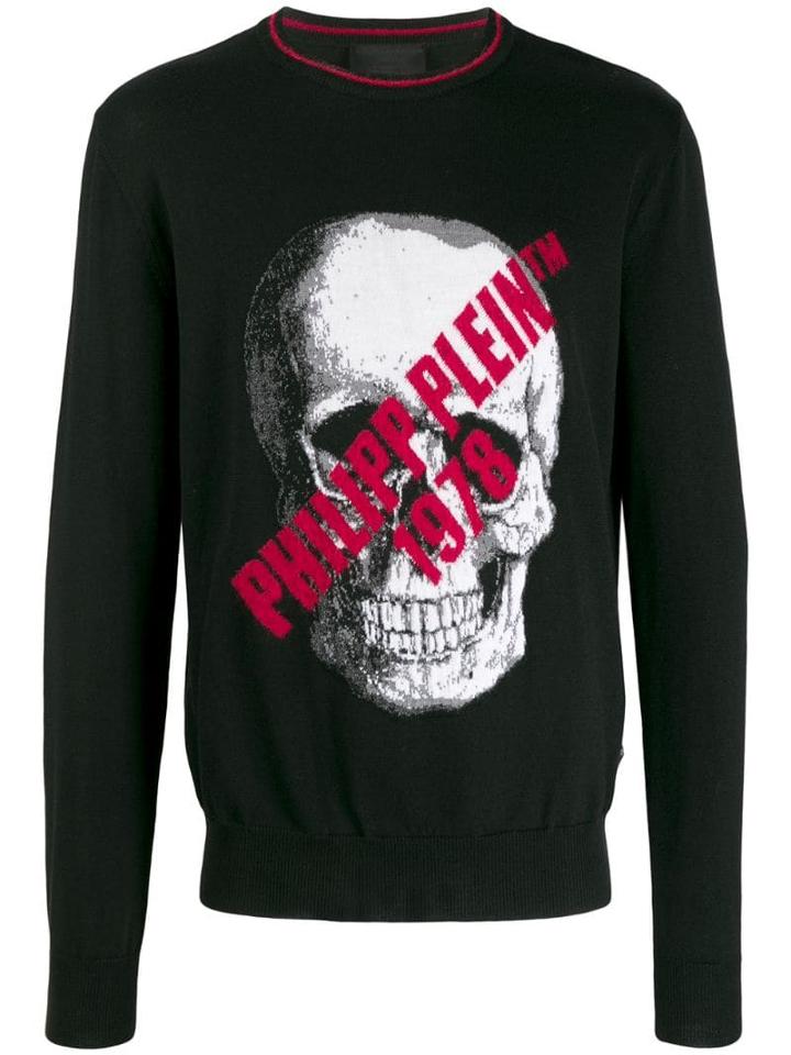 Philipp Plein Skull Print Pullover - Black