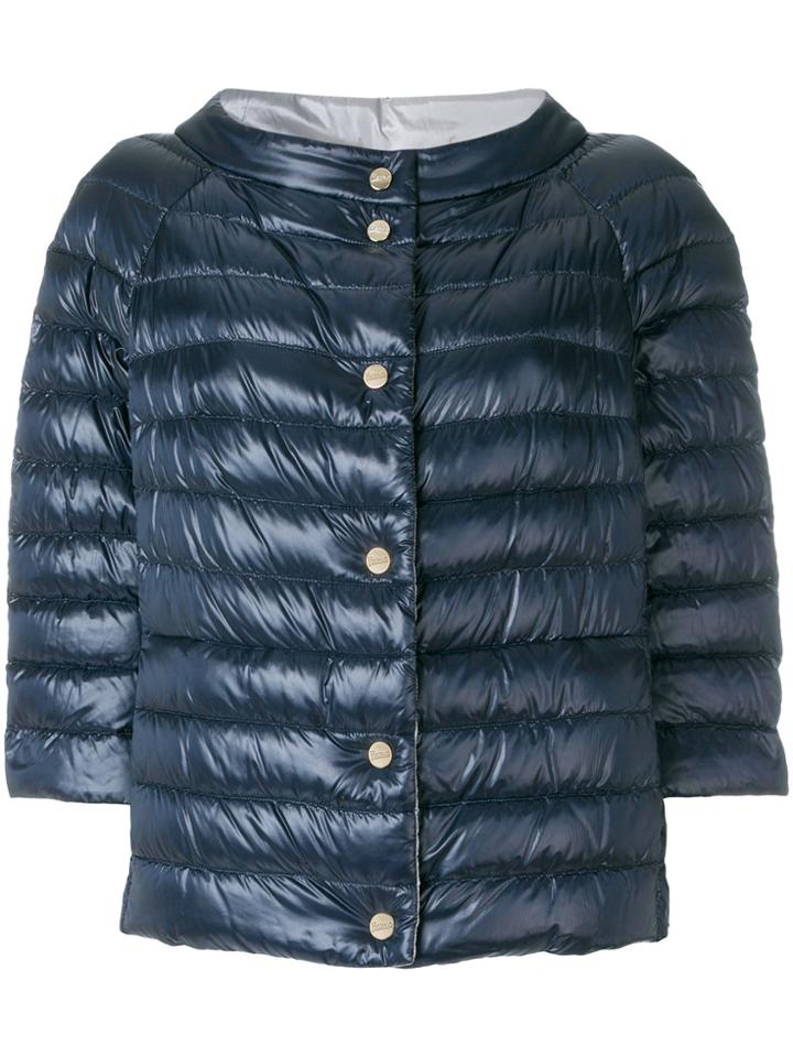 Herno Cropped Padded Jacket - Blue