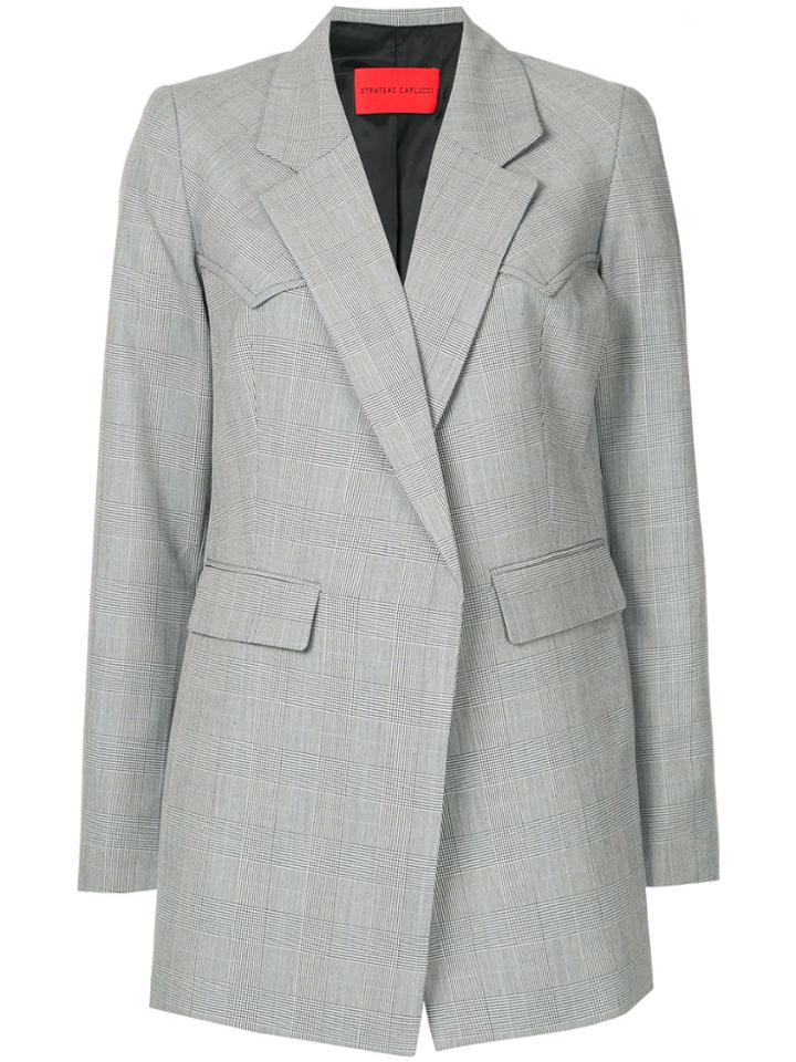 Strateas Carlucci Western Chest Blazer - Grey