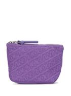 House Of Holland Embroidered Logo Wash Bag - Purple