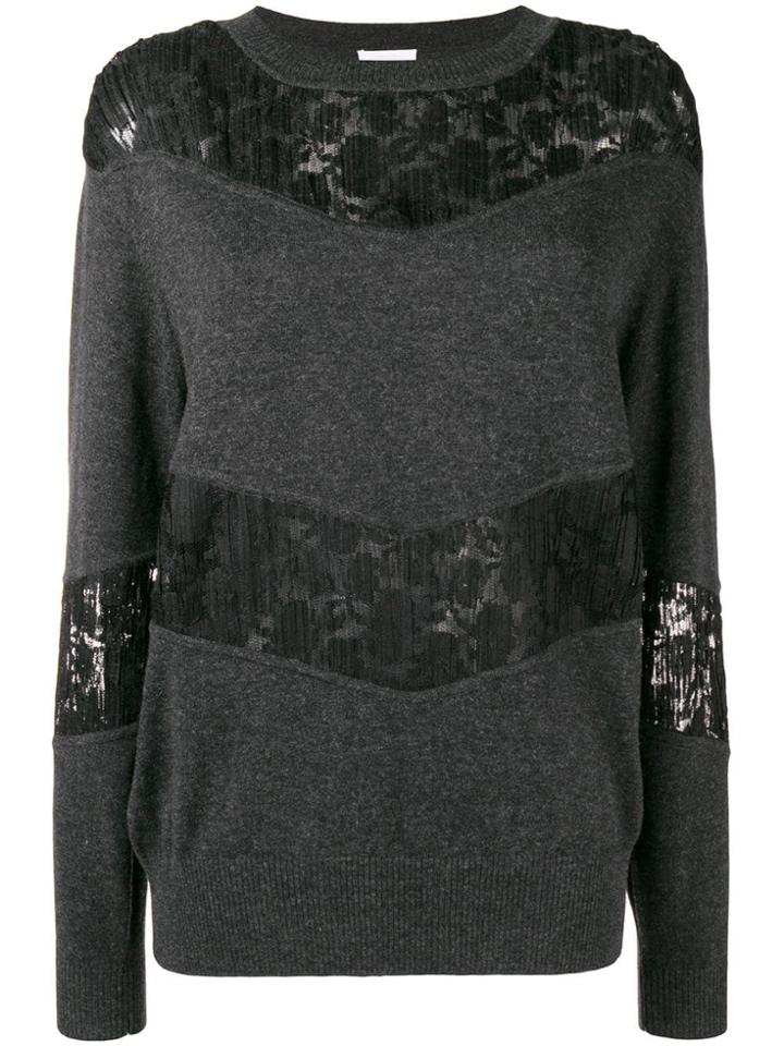 See By Chloé Sheer Panel Jumper - Grey