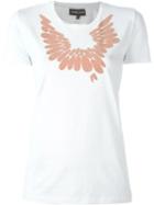 Emporio Armani Embellished T-shirt, Women's, Size: 38, White, Cotton/spandex/elastane