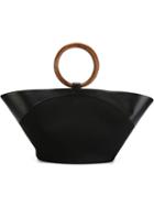 The Row Market Tote, Women's, Black, Linen/flax/leather/wood