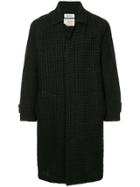Coohem Check Tweed Coat - Black