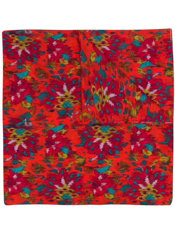 Twin-set Abstract Print Scarf - Red