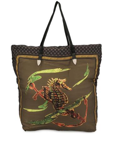 Toga Virilis Printed Tapestry Shopper Tote - Green
