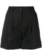 P.a.r.o.s.h. High-waisted Side Stripe Shorts - Black