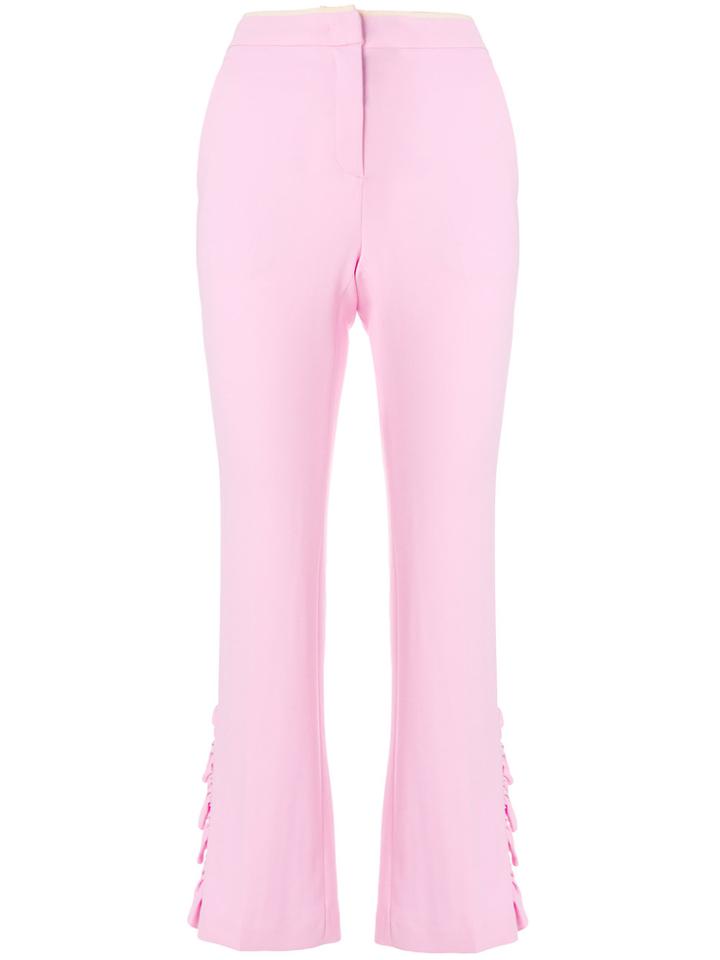 No21 Cropped Flared Trousers - Pink & Purple