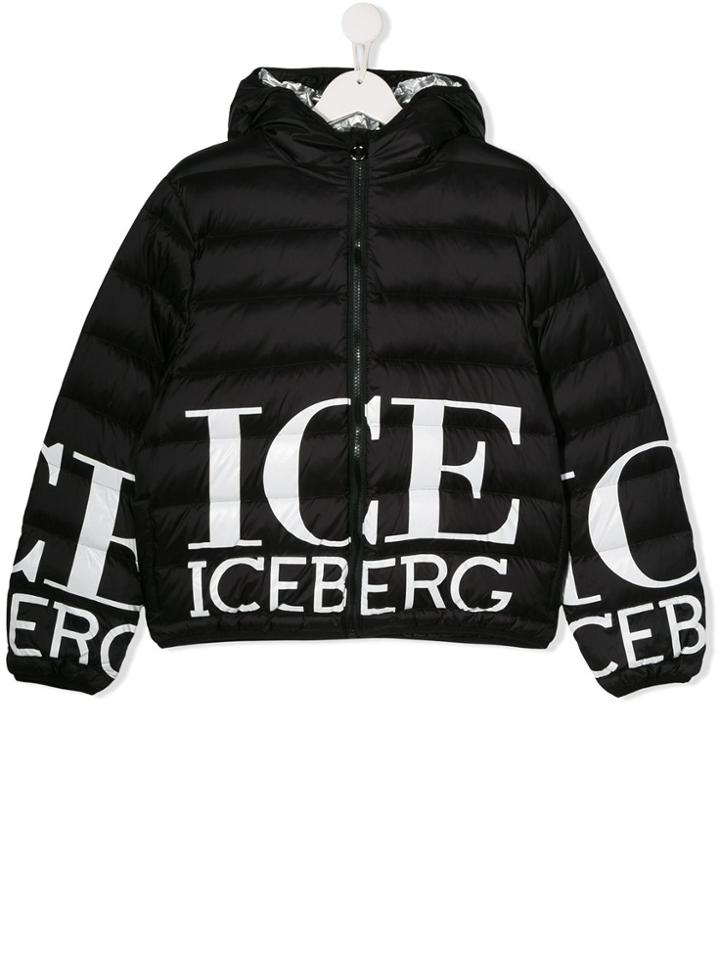 Iceberg Kids Logo Padded Jacket - Black