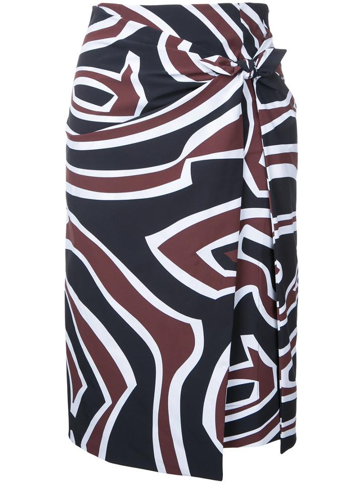 Emilio Pucci - Printed Skirt - Women - Polyamide/spandex/elastane - 40, Brown, Polyamide/spandex/elastane